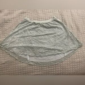 Elegant Lace Women’s Ballet Skirt in Grey Green